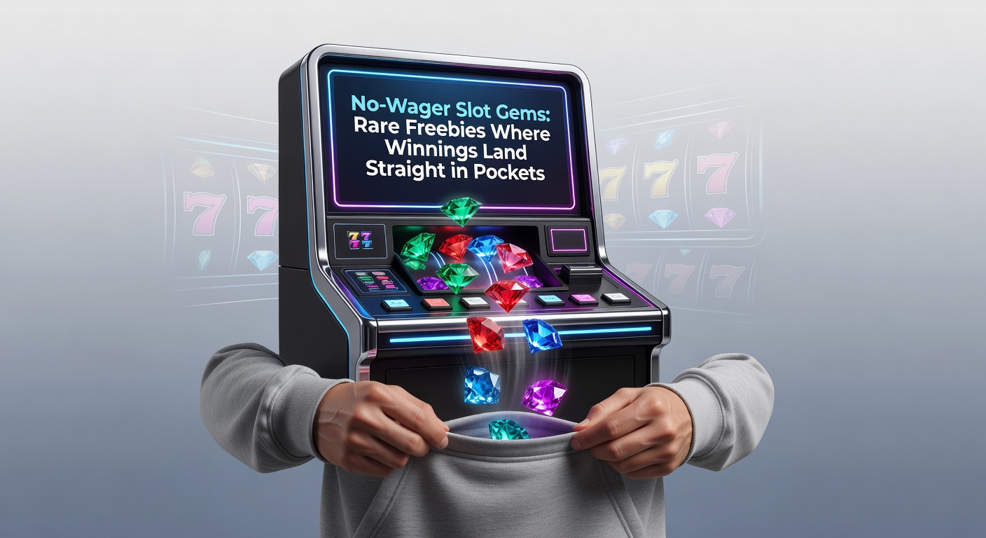 Vibrant slot machine reels spinning with golden gems and coins cascading out, symbolizing instant no-wager payouts